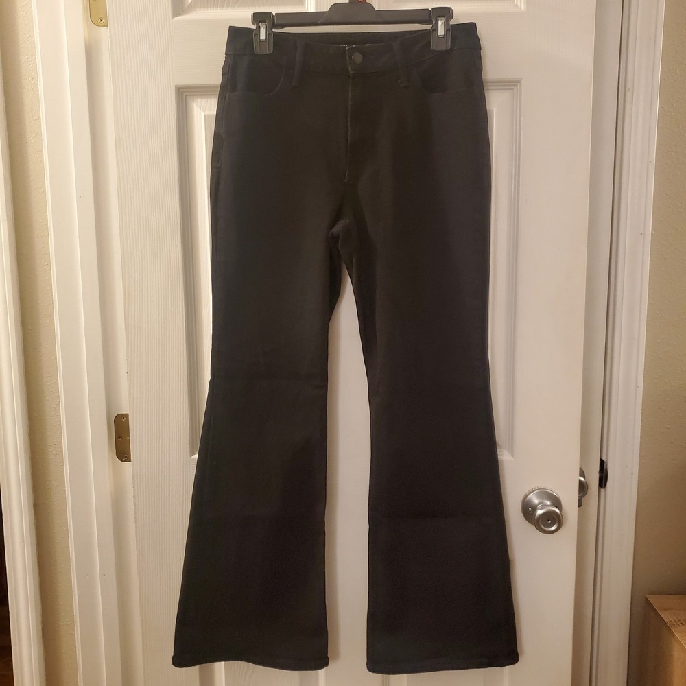 Old Navy sz 8 highrise wow flare black jeans retro hippie y2k 90s casual stretch